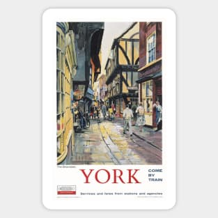 The Shambles, York - BR,NR - Vintage Railway Travel Poster - 1962 Sticker